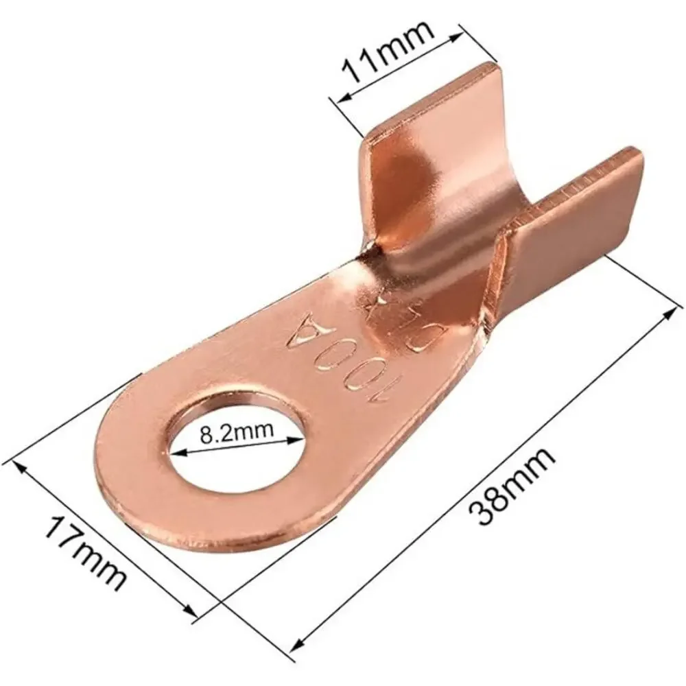 uxcell OT-100A Copper Crimp Terminal Lugs AWG 8-4